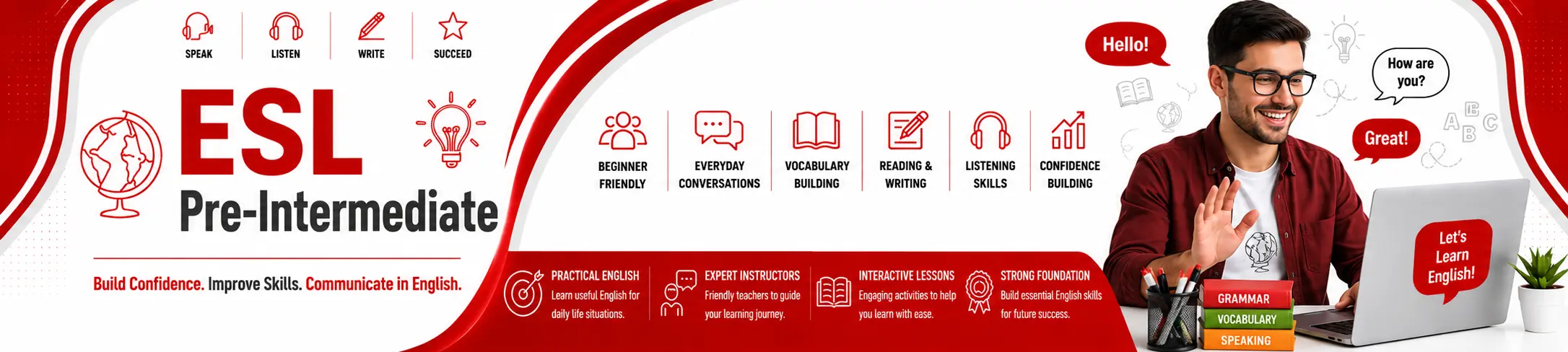 ESL Pre-Intermediate Banner